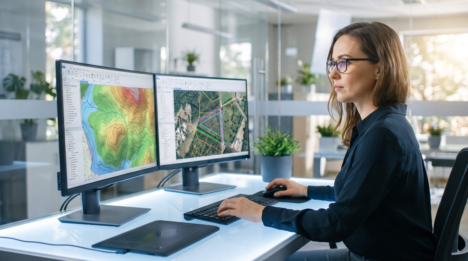a girl using new Technology & Software